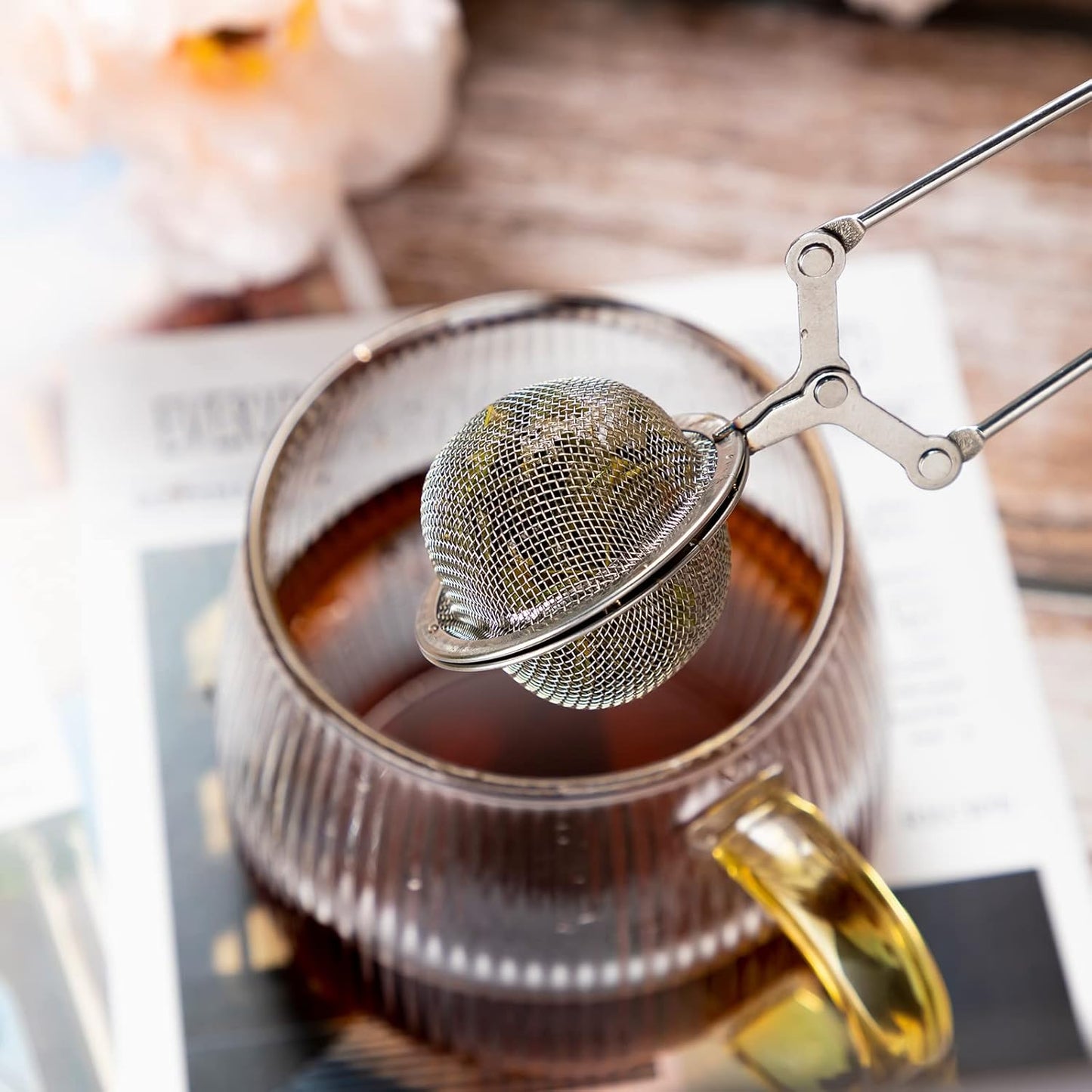 Premium Mesh Ball Tea Strainer – Stainless Steel Tea Infuser